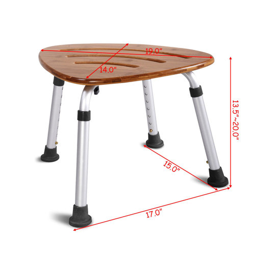 MD Bath Fanshaped Bamboo Shower Chair & Reviews Wayfair